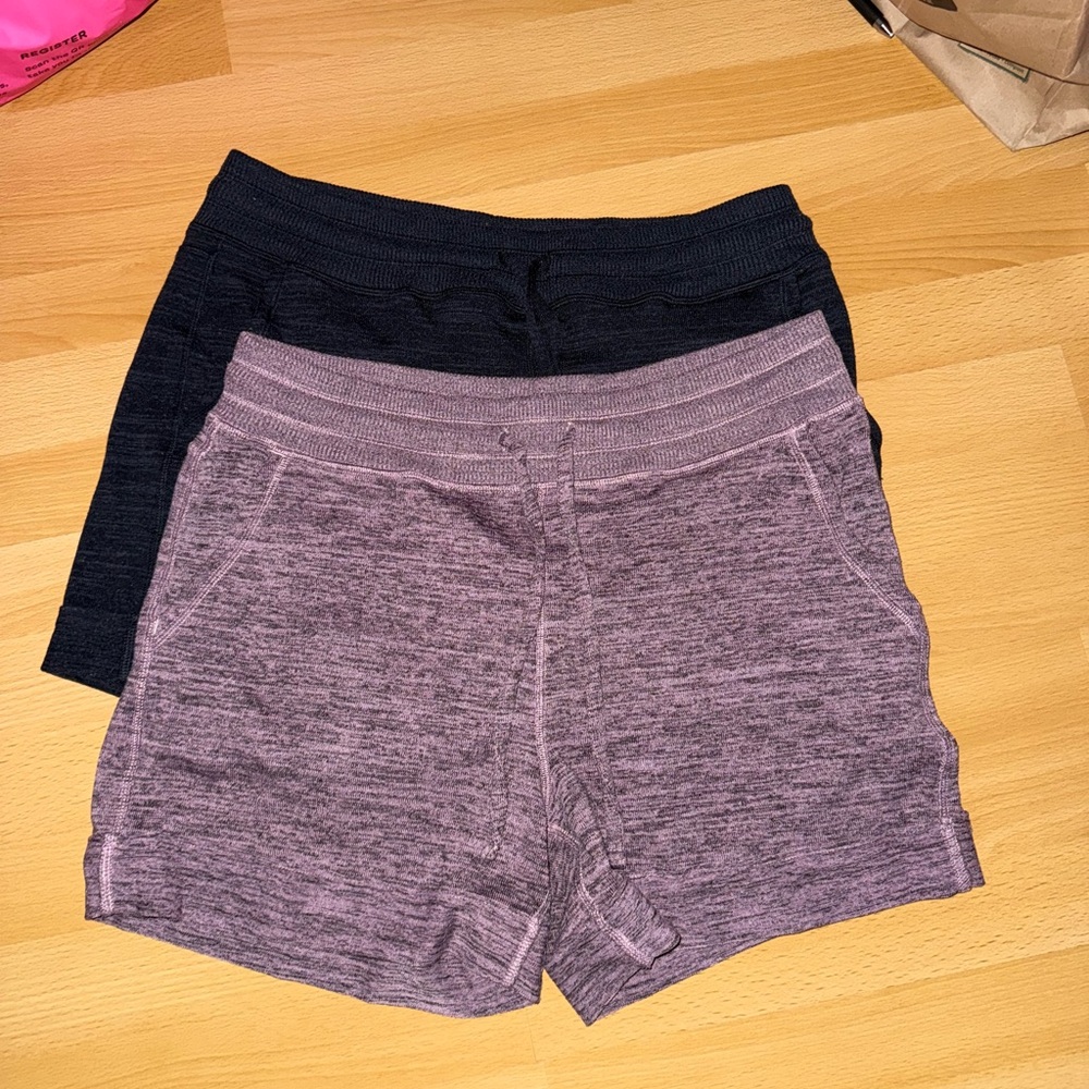 90 Degree By Reflex Athletic Shorts Black and Purple